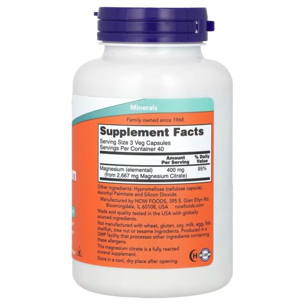 NOW Foods Magnesium Citrate - Image 2